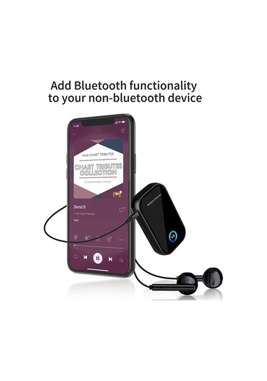 Cbtx Bt15 Aux Araç Bluetooth 5.0 Ses Alıcısı Gürültü Azaltma Bluetooth Çağrı Adaptörü