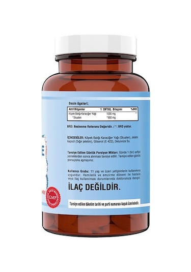 Ncs Squalene Köpek Balığı Yağı 1000 MG 90 Softgel
