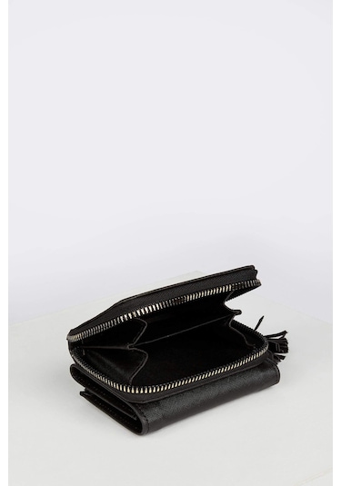 Siyah Püskül Detaylı Bayan Cüzdan - Ol-1059 Siyah