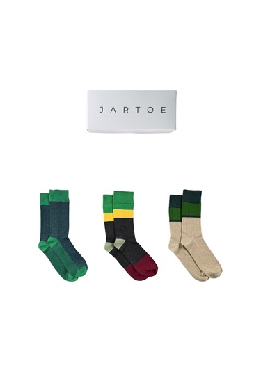Erkek Sabadell 3'lü Soket Çorap Renkli