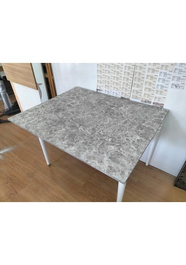 110 X 45 Katlanır Masa Gri Mermer Desen