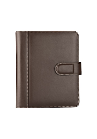 Organizer Ajanda Tarihsiz Çizgili 4 Halkalı 19.5x23 CM - Kahve Kahverengi