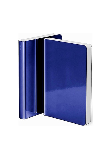Nuuna Gri Noktalı A6 Defter Shiny Starlet Blue 53252 Çok Renkli