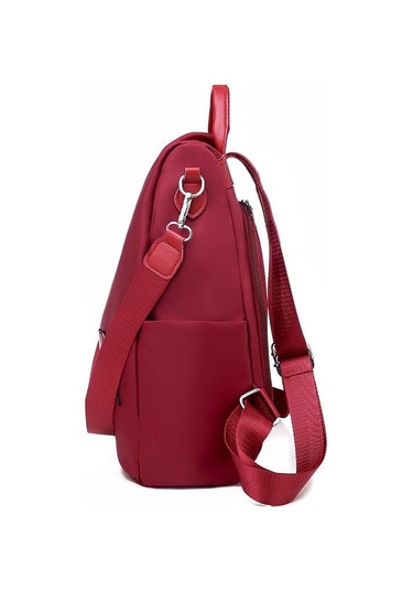 Kırmızı Yogodlns Nakış Dragonfly Su Geçirmez Sırt Çantası Kadın Oxford Omuz Çantası Rahat Seyahat Sırt Çantası Sırt Çantası Kırmızı