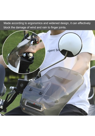 Pazly Genel Motosiklet El Koruyucu - Rüzgar/yağmur Dayanıklı Pvc Kalkan 38x26x22 Cm