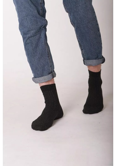 Noginka Klasik Pamuk Çoraplar, 10 Çift Set 169929054 Koyu Gri