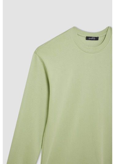 DeFacto Regular Fit Bisiklet Yaka Basic Düz Sweatshirt Tunik A9529AX24AUGN1207 Yeşil DeFacto Regular Fit Bisiklet Yaka Basic Düz Sweatshirt Tunik A9529AX24AUGN1207 Yeşil