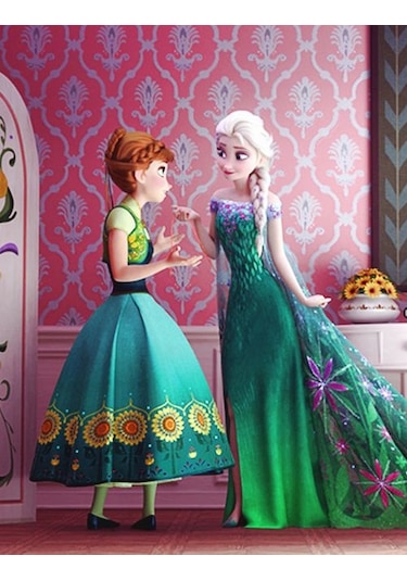 Elsa Şekerli Yenilebilir Kağıda Resimli Pasta Ve Dekoru Baskısı
