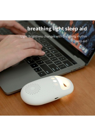 Geeroyoo Beyaz M4 Bebek Uyku İçin Taşınabilir Gürültü Cihazı - 26 Ses, 4 Zamanlayıcı, Led Gece Lambası, Dahili Pil Ve Askı Beyaz