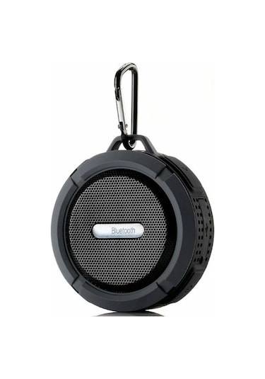 Hfambition Sıcak Suya Dayanıklı Mini Bluetooth Hoparlör - Sessiz Kontrol, Mikrofon Ve Sıçramalı Tutucu İle Duşta Müzik Keyfi Siyah