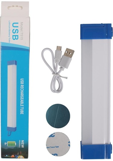 Powermaster T515 17cm 20w Çubuk Portatif Led Işıldak Şarjlı Tüp Lamba 800mah Beyaz