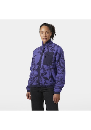 Helly Hansen W Imperial Printed Pile Snap Kadın Polar Mont-31065 Mor