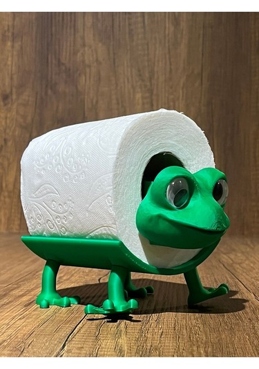 Kurbağa Peçetelik Tuvalet Kağıdı Standı Yeşil