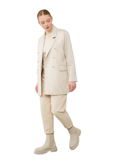 Kadın Spor Blazer Ceket Bej