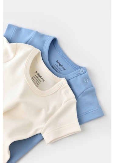 BabyCosy Organik 2li Kısa Kollu Badi Csy3021 001