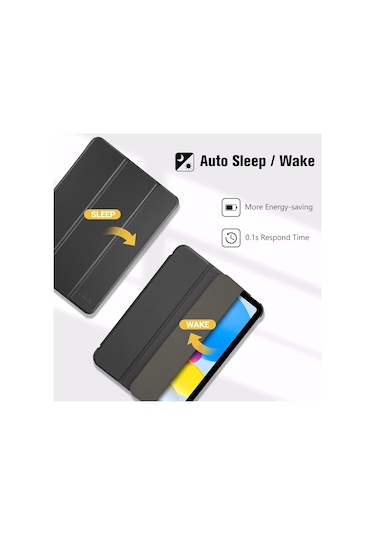 İpad Uyumlu A16 11.nesil 2025 Smart Folio Cover Akıllı Uyku Modlu Pu Deri Standlı Tablet Kılıfı Kapaklı Kılıf