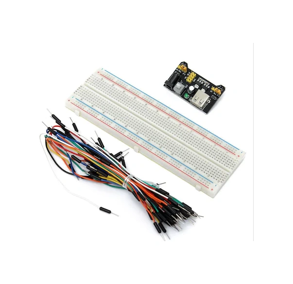 830 Noktalı Breadboard + Güç Kaynağı Modülü + 65'li Jumper Kablo