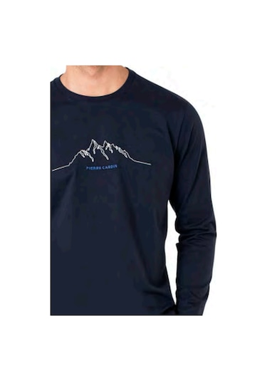 Pierre Cardin 6101 Erkek Uzun Kollu Bisiklet Yaka Pijama Takımı-lacivert Lacivert