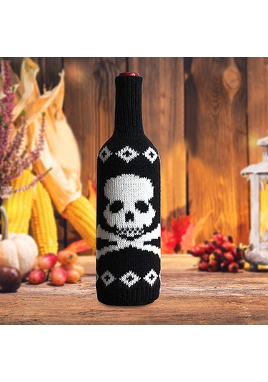 Suntek Örme Şişe Kazak Eğlenceli Eve Taşınma Kafatası Kafatası