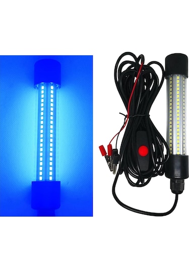 Suntek 12 V Led Sualtı Dalgıç Balıkçılık Işık Kalamar Mavi