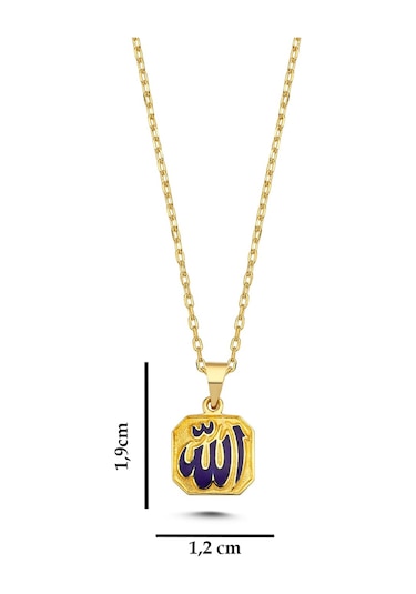 Dua Mineli Altın Kolye Ak145