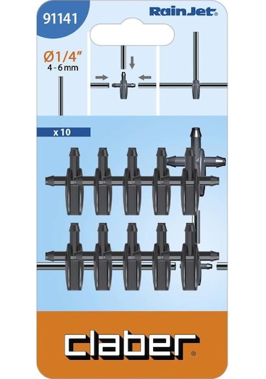 Claber Sulama Borusu T Bağlantı Adaptörü 10'lu Paket 91141