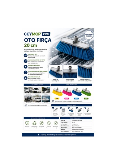 Ceymop Pro Oto Fırça 20 Cm