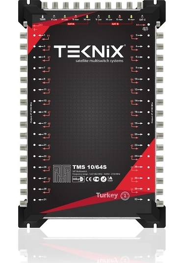 10x64 Sonlu Uydu Dağıtım Santrali Teknoline Multiswitch