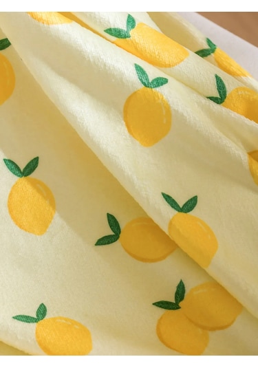 Karışık Limon Baskılı Tv Battaniyesi 100x150 Cm