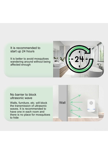 Youtek Ev, Ofis Ve Depo İçin Elektromanyetik Ve Ultrasonik 360 Zararlı Hayvan Kovucu - Avrupa Standartı Beyaz