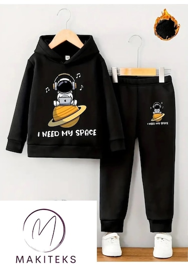Uzay Astranot Lacivert Kız Erkek Uniseks Çocuk Eşofman Takımı Lacivert