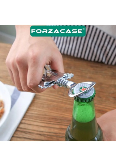 Paslanmaz Çelik Kanatlı Tirbuşon Mantar Kapak Şişe Açacağı -fc717 Kırmızı