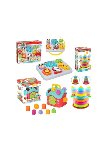 Dede Sevimli Hayvanlar + Büyük Boy Ev Bultak + Sallanan Halkalar Seti