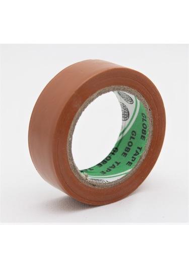 Globe Pvc Elektrik İzolasyon Bant "0.13x19x10yrds" Kahverengi