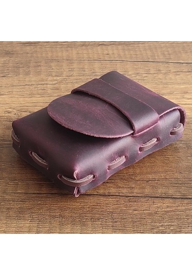 Sumerian Leather Craft Deri Sigara Kılıfı Fuşya