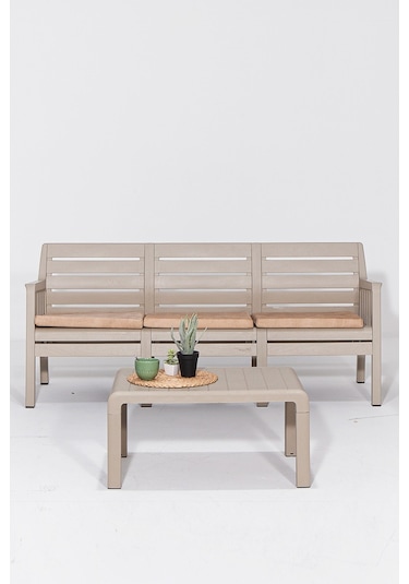 Lara 3'lü Koltuk Balkon&teras Bahçe Koltuk / Cappucino Bej