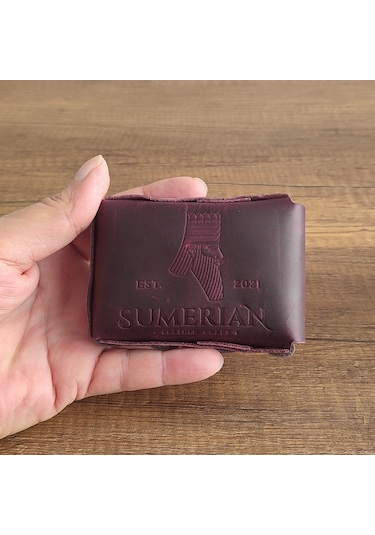 Sumerian Leather Craft Deri Sigara Kılıfı Fuşya