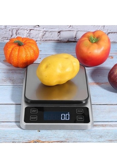 Fastbuy Jms Çok Fonksiyonlu Paslanmaz Çelik Mutfak Terazisi - Gümüş Renk Gümüş