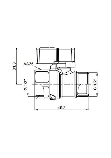 Eca 1/2 Mini Küresel Valf Mavi Volanlı 602122003