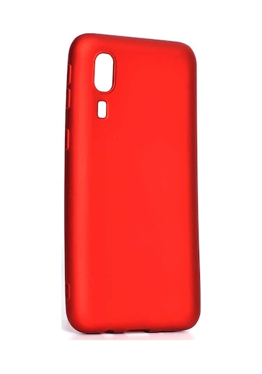Noktaks Samsung Uyumlu Galaxy A2 Core Kılıf Mat Renkli Esnek Premier Silikon Kapak Kırmızı