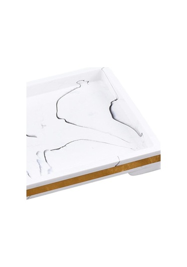Pazly Vanity Tepsisi Tepsi Suntek Mutfak Mermer Dekoratif Beyaz Banyo Uy Beyaz