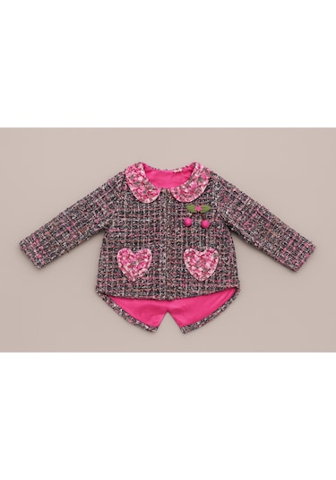 For My Baby Bebe Yaka Cep Detaylı Ceket Çok Renkli
