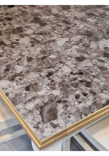 Kalın Pvc Masa Koruyucu 1.2 Mm Mika Örtü, 80 Cm En, Mermer Desen 32pvc-mrm8 Gri