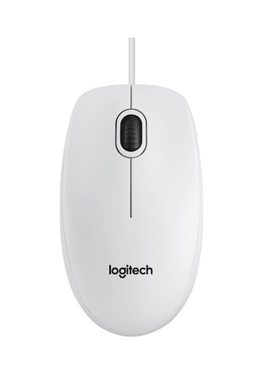 Logitech B100 Kablolu Optik Mouse Beyaz 910-003360