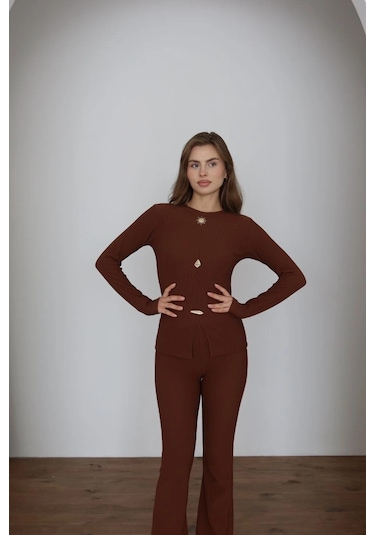 Kazax Ottoman Alt Üst Takım Kahve Pt510442 Kahve