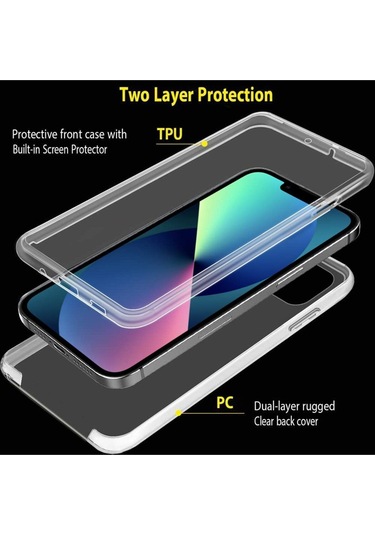 Samsung Galaxy Uyumlu M34 Kılıf 360 Şeffaf Ön Arka Korumalı Şeffaf Silikon