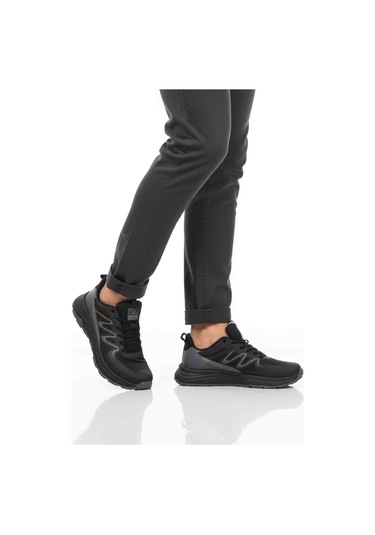 Siyah Bağcıklı Erkek Spor Ayakkabı Bst-2002 M Siyah-siyah