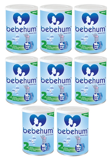 Bebehum 2 Numara Teneke Devam Sütü 6-9 Ay 400 gr x 8 Adet