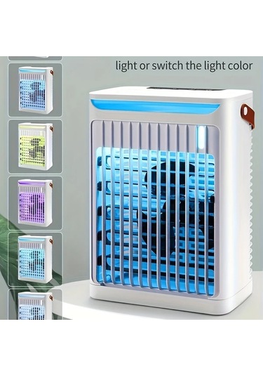 Motion003 Usb İle Çalışan Beyaz Masaüstü Soğutucu Fan Nemlendirici 5 Ayarlı 360 Dönebilir Ev Ofis İçin