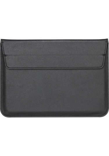 Macbook Pro 14 İnç M3 A2992 A2918 Uyumlu Deri Mıknatıslı Çanta Stantlı Şık Tasarım Siyah